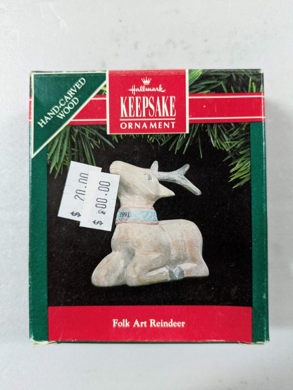 Hallmark Ornament Folk Art Reindeer 1991