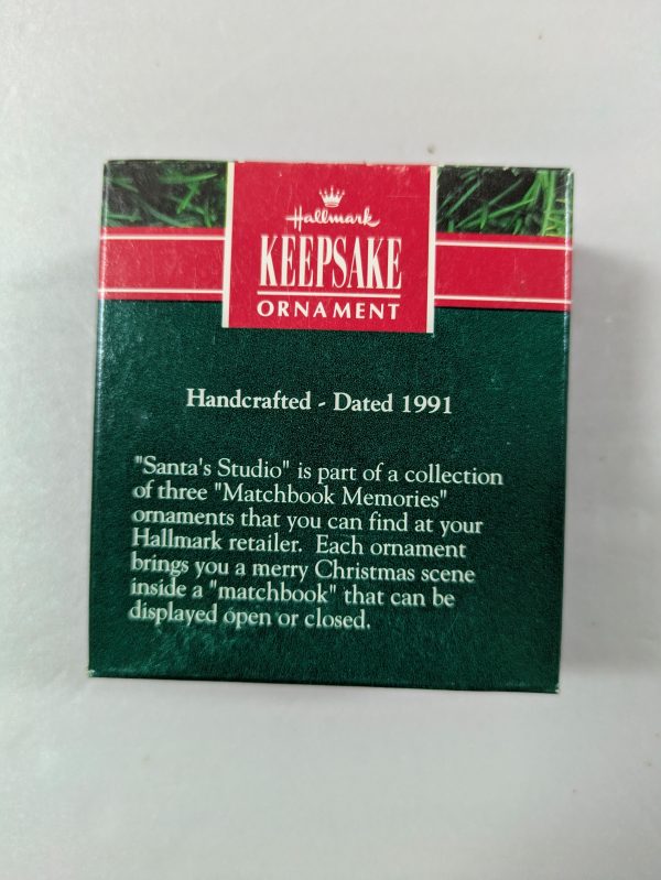 Hallmark Ornament Matchbox Memories: Santa's Studio 1991 - Image 3