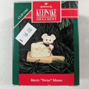 Hallmark Ornament Merry “Swiss” Mouse 1992