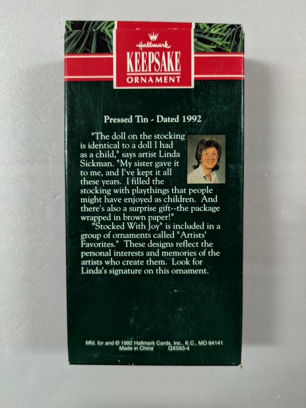 Hallmark Ornament Stocked with Joy 1992 - Image 3
