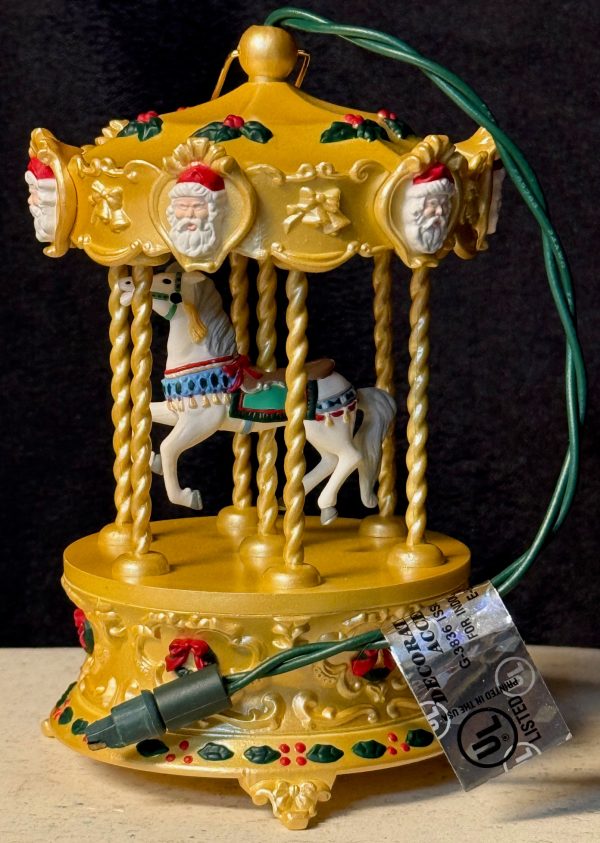 1994 Hallmark Tobin Fraley Lights & Music Carousel Ornament NO BOX - Image 2