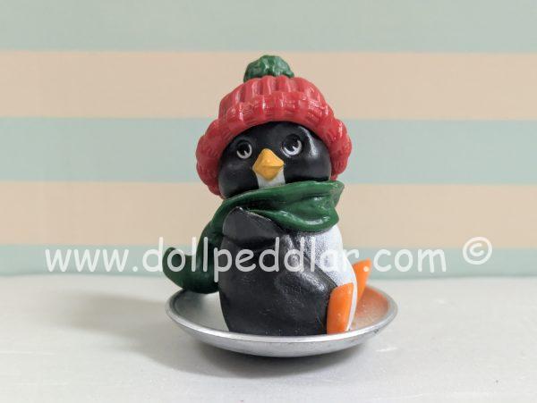 1981 Vintage Merry Miniatures Sledding Penguin