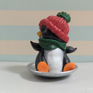 1981 Vintage Merry Miniatures Sledding Penguin