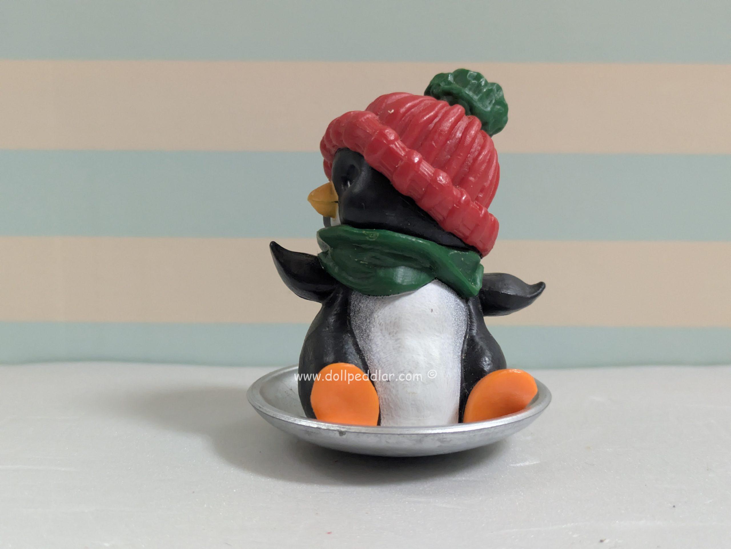 1981 Vintage Merry Miniatures Sledding Penguin - Image 2