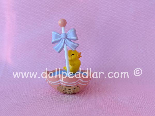 1985 Vintage Merry Miniatures Duck in Umbrella - Image 2
