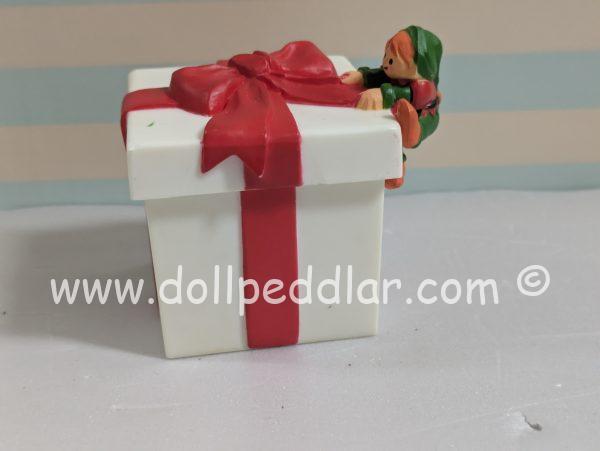 1985 Vintage Merry Miniatures Elf Opening Present