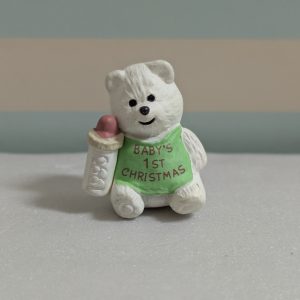 1989 Vintage Merry Miniatures Baby’s 1st Christmas Bear