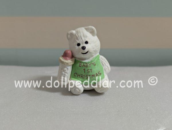 1989 Vintage Merry Miniatures Baby's 1st Christmas Bear