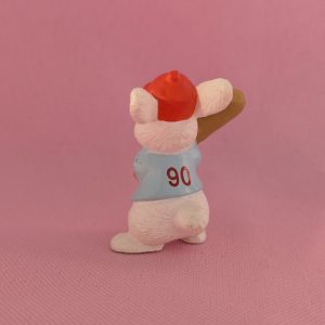 1990 Vintage Merry Miniatures Bunny at Bat