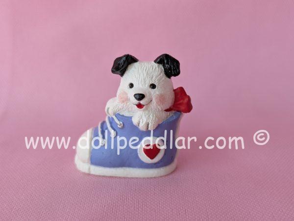 1990 Vintage Merry Miniatures Puppy in Shoe
