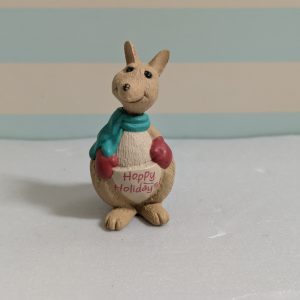 1990 Vintage Merry Miniatures Hoppy Holidays Kangaroo