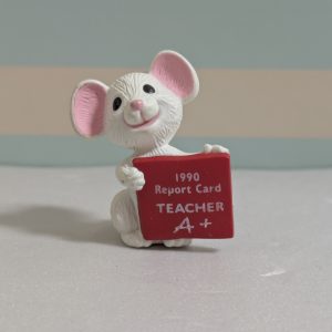 1990 Vintage Merry Miniatures Mouse with Report Card