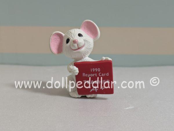 1990 Vintage Merry Miniatures Mouse with Report Card