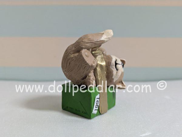 1991 Vintage Merry Miniatures Puppy Playing with Present - Image 3