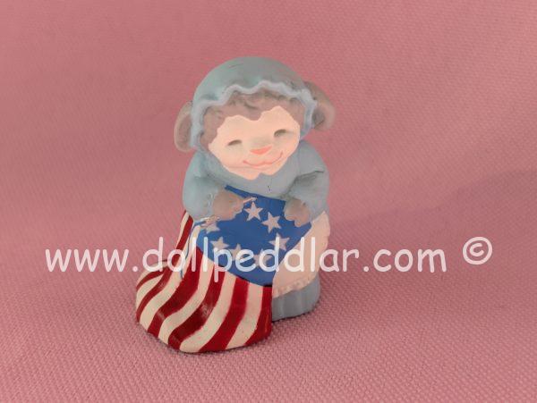 1992 Vintage Merry Miniatures Sheep Betsy Ross