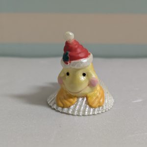 1992 Vintage Merry Miniatures Goldfish in Santa Hat