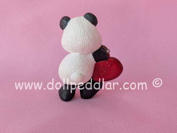 1992 Vintage Merry Miniatures Panda with Chocolate Heart - Image 2