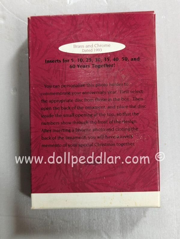 Hallmark Ornament 10 Year Anniversary Photo Holder 1993 NRFB - Image 2