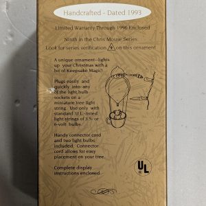 Hallmark Ornament Chris Mouse Flight 1993 NRFB