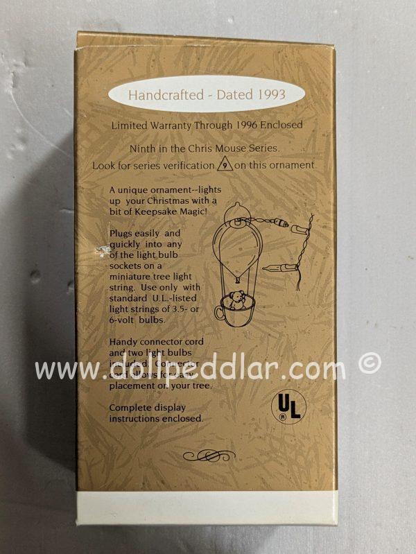 Hallmark Ornament Chris Mouse Flight 1993 NRFB - Image 2
