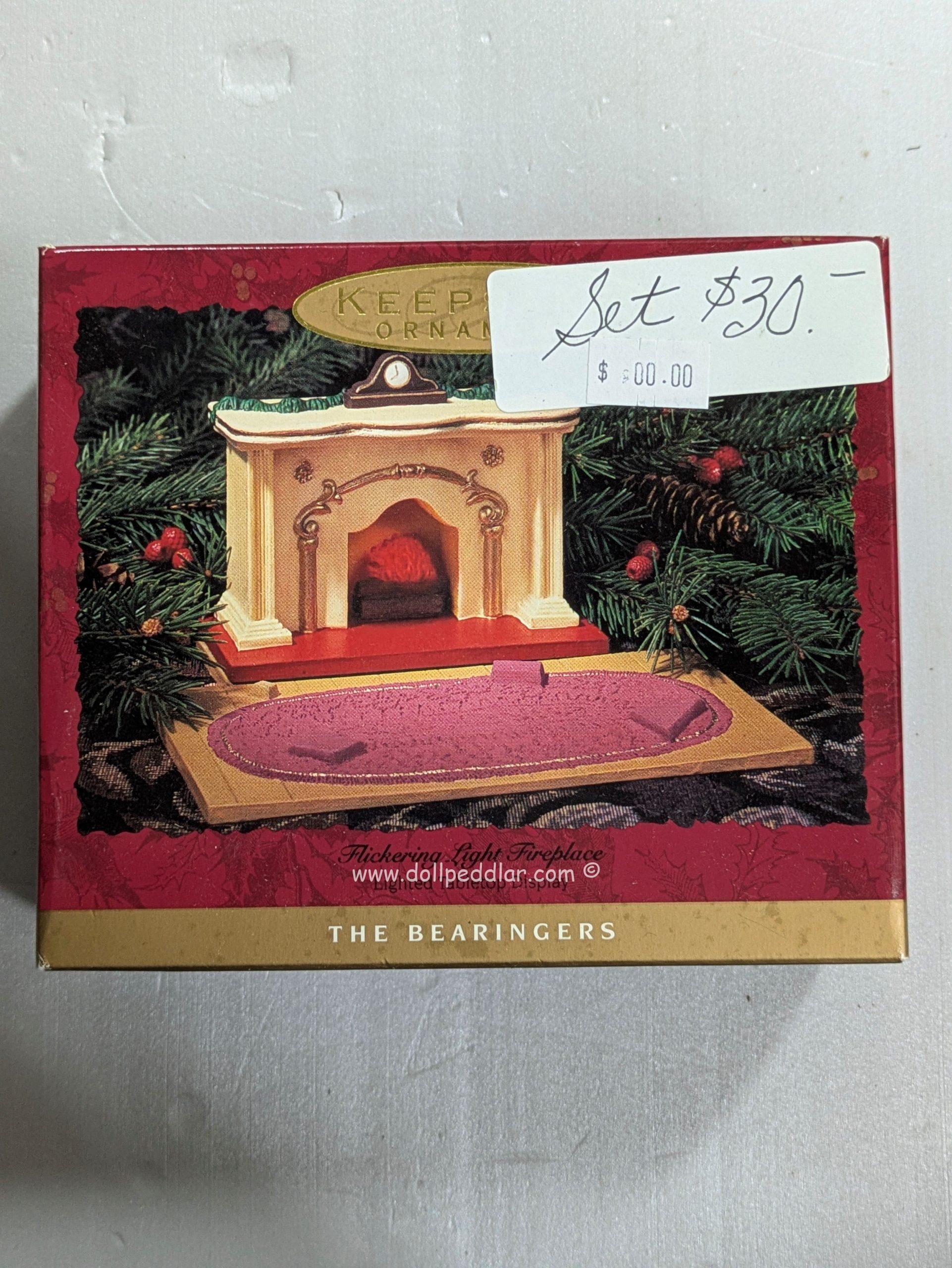 Hallmark Ornament Flickering Light Fireplace 1993 NRFB