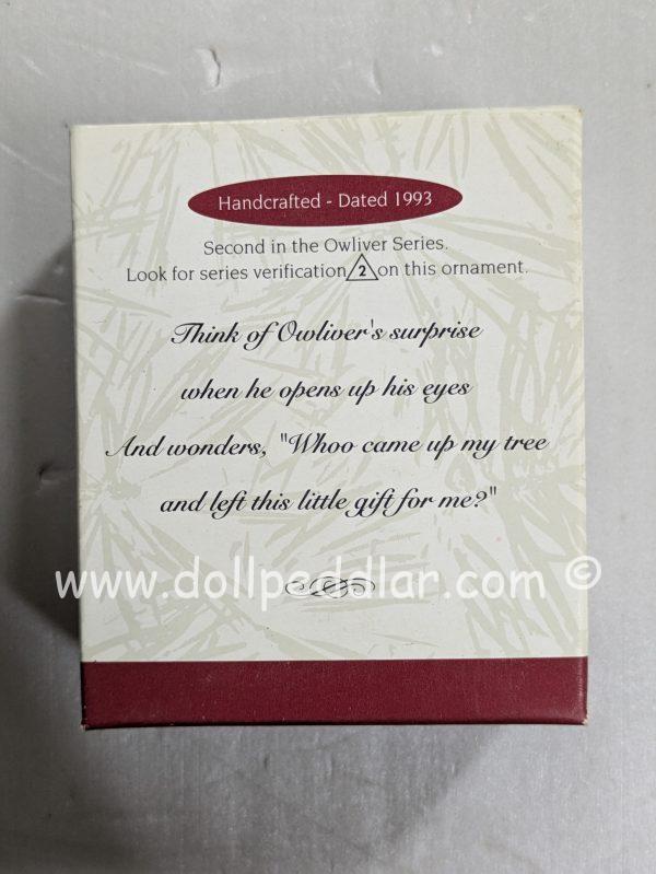 Hallmark Ornament Owliver 1993 NRFB - Image 2
