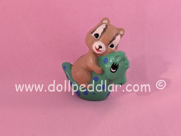 1993 Vintage Merry Miniatures Chipmunk Playing on Seahorse