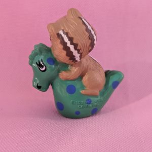 1993 Vintage Merry Miniatures Chipmunk Playing on Seahorse