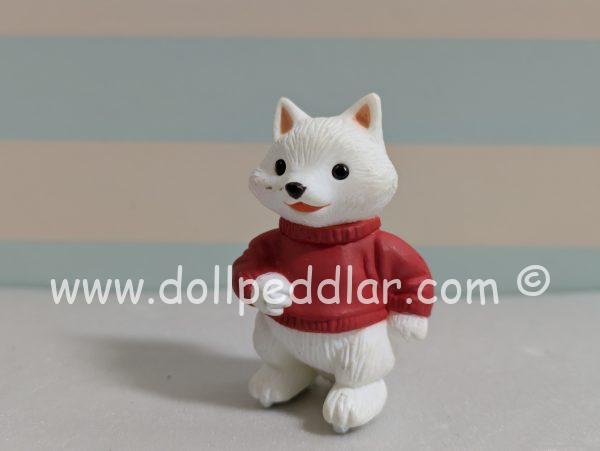 1994 Vintage Merry Miniatures Ice Skating Arctic Fox