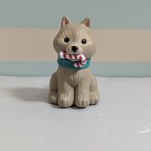 1994 Vintage Merry Miniatures Dog with Candy Cane