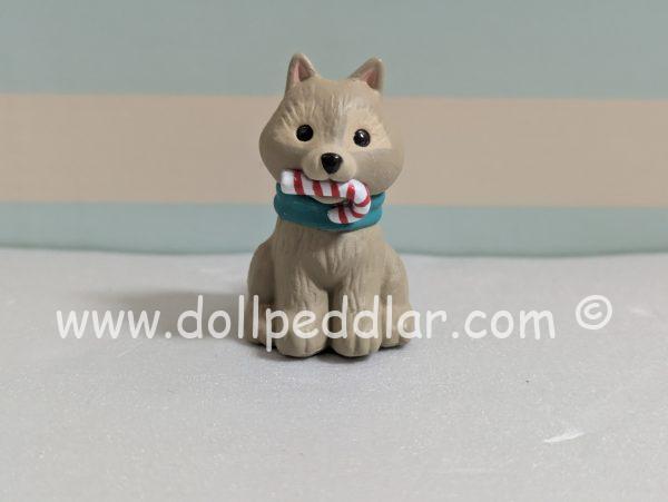 1994 Vintage Merry Miniatures Dog with Candy Cane