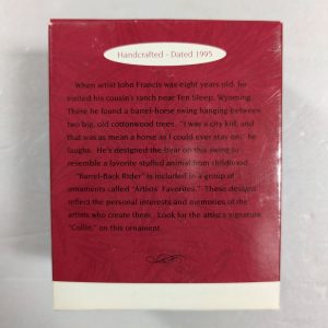 Hallmark Ornament Barrel-Back Rider 1995 NRFB