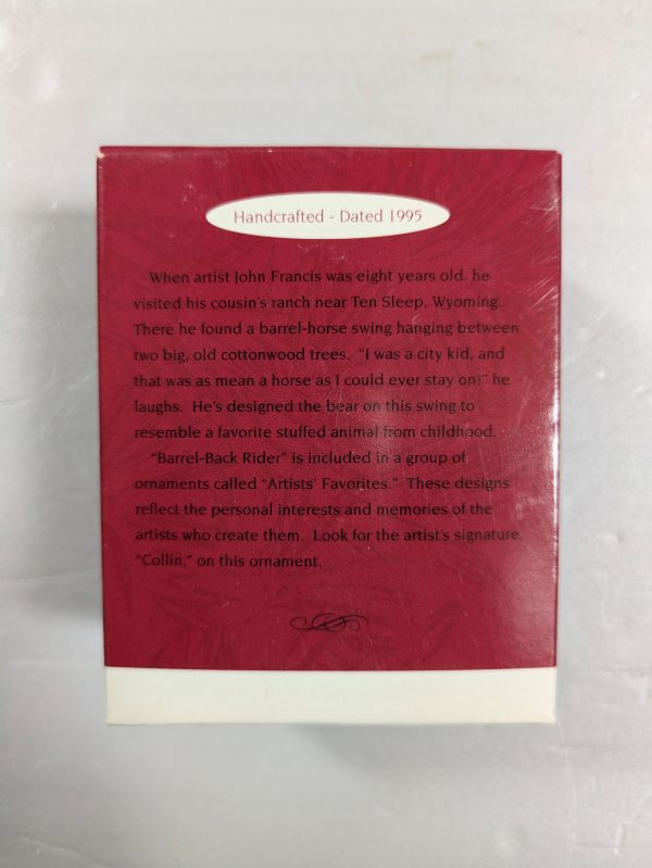 Hallmark Ornament Barrel-Back Rider 1995 NRFB - Image 2