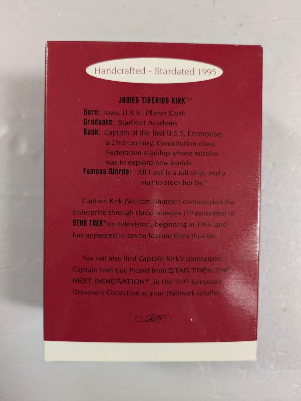 Hallmark Ornament Captain James T. Kirk 1995 NRFB - Image 2