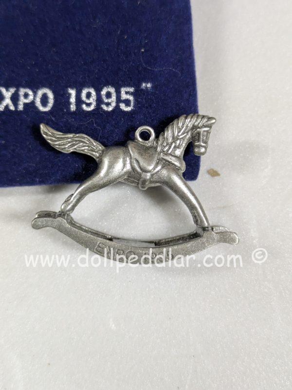 Hallmark Ornament 1995 Expo Pewter Rocking Horse Ornament