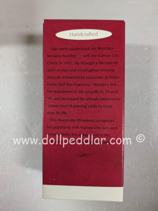 Hallmark Ornament Joe Montana (Kansas City Chiefs) 1995 NRFB - Image 2