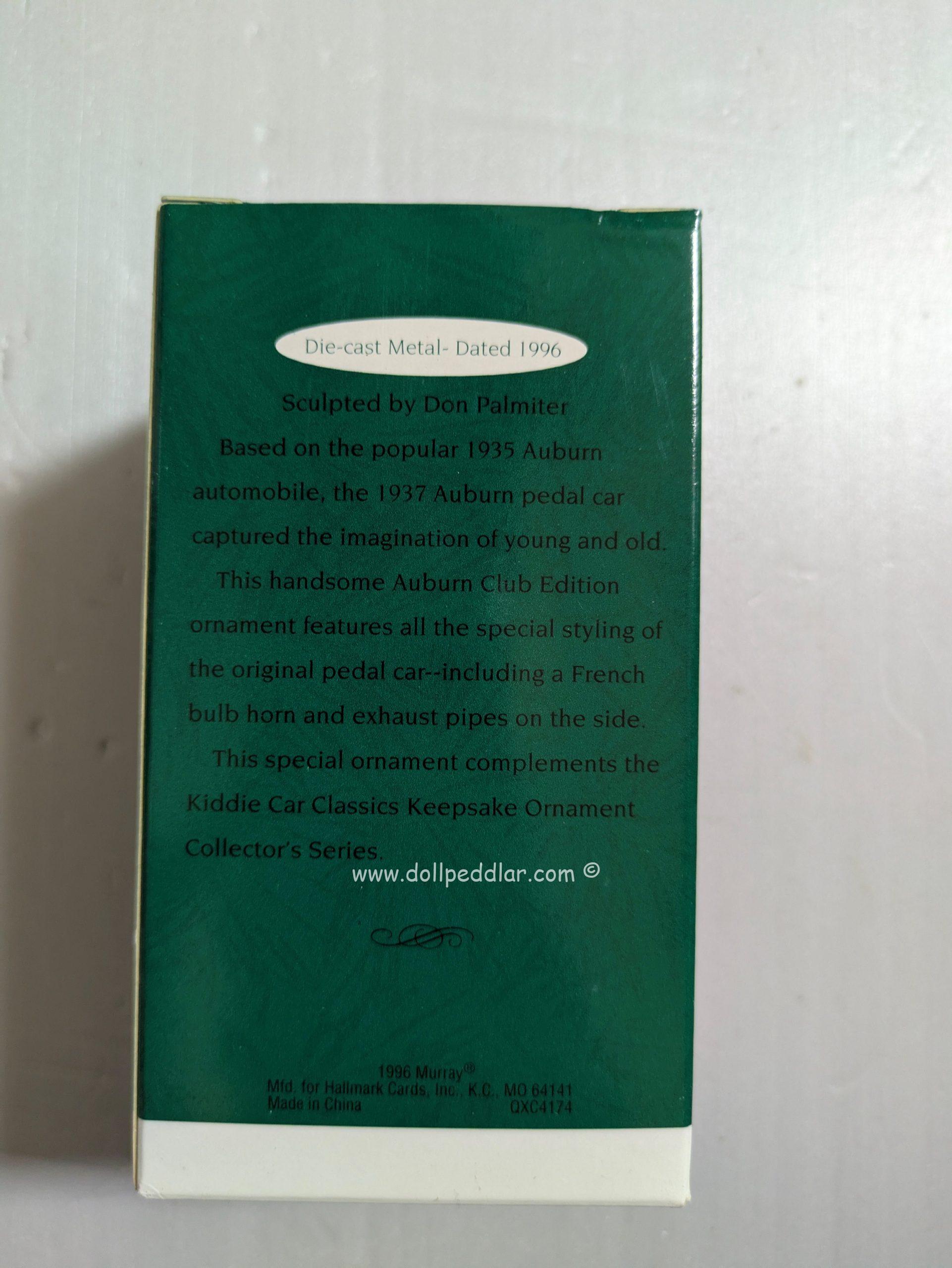 Hallmark Ornament 1937 Steelcraft Auburn by Murray 1996 NRFB - Image 2