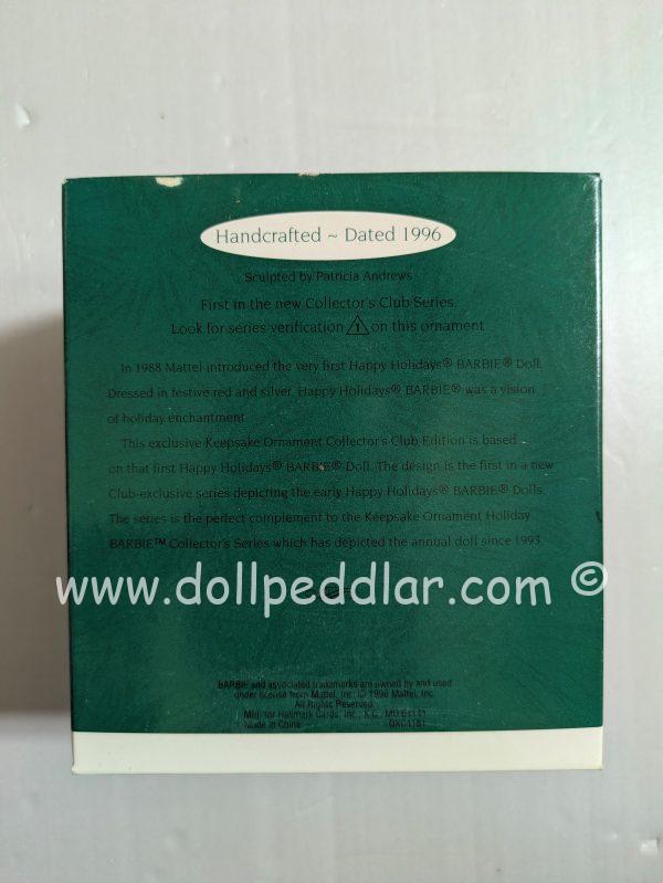 Hallmark Ornament 1988 Happy Holiday Barbie for 1996 Club Edition NRFB - Image 2