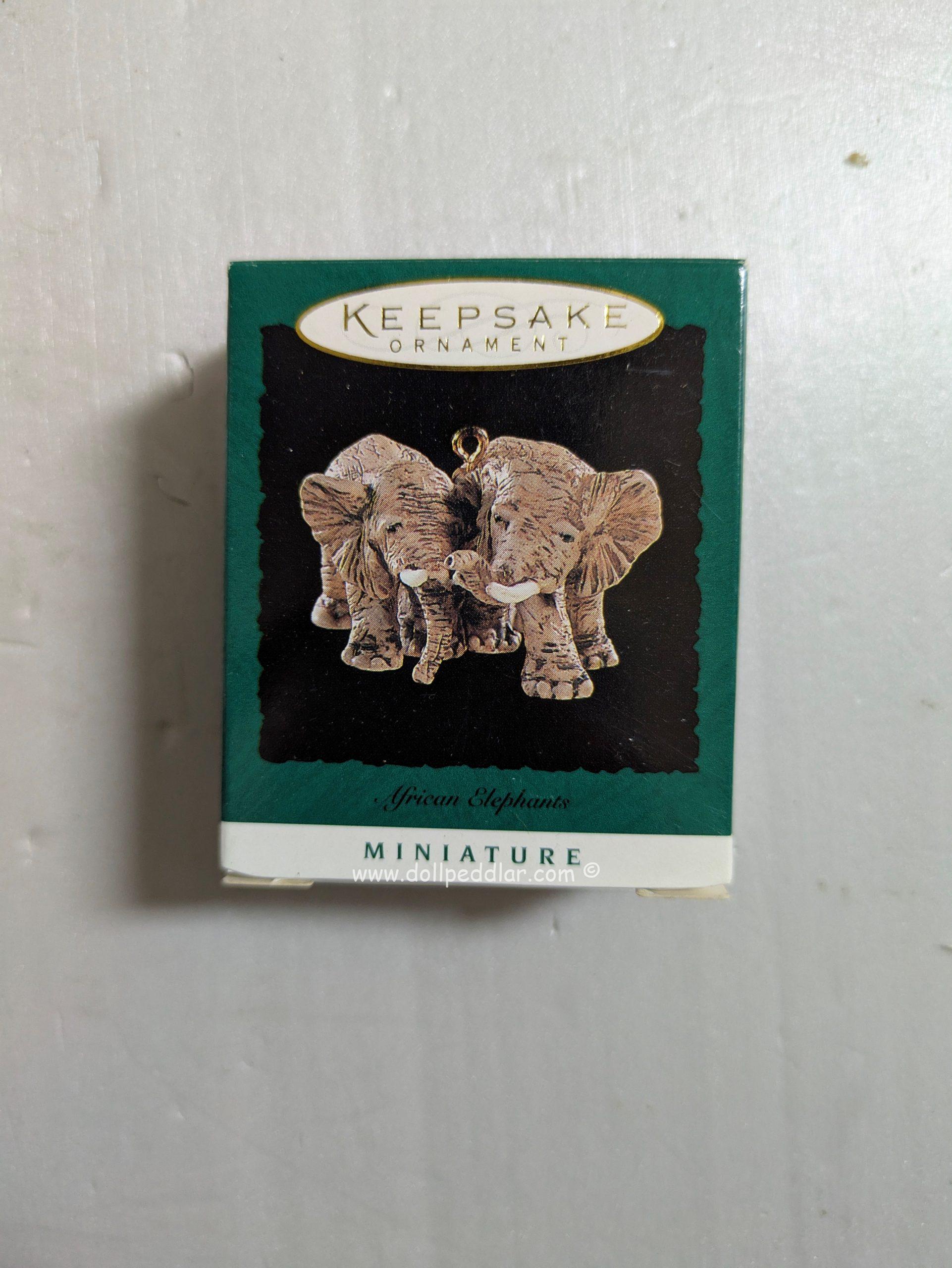 Hallmark Ornament Miniature African Elephants 1996 NRFB