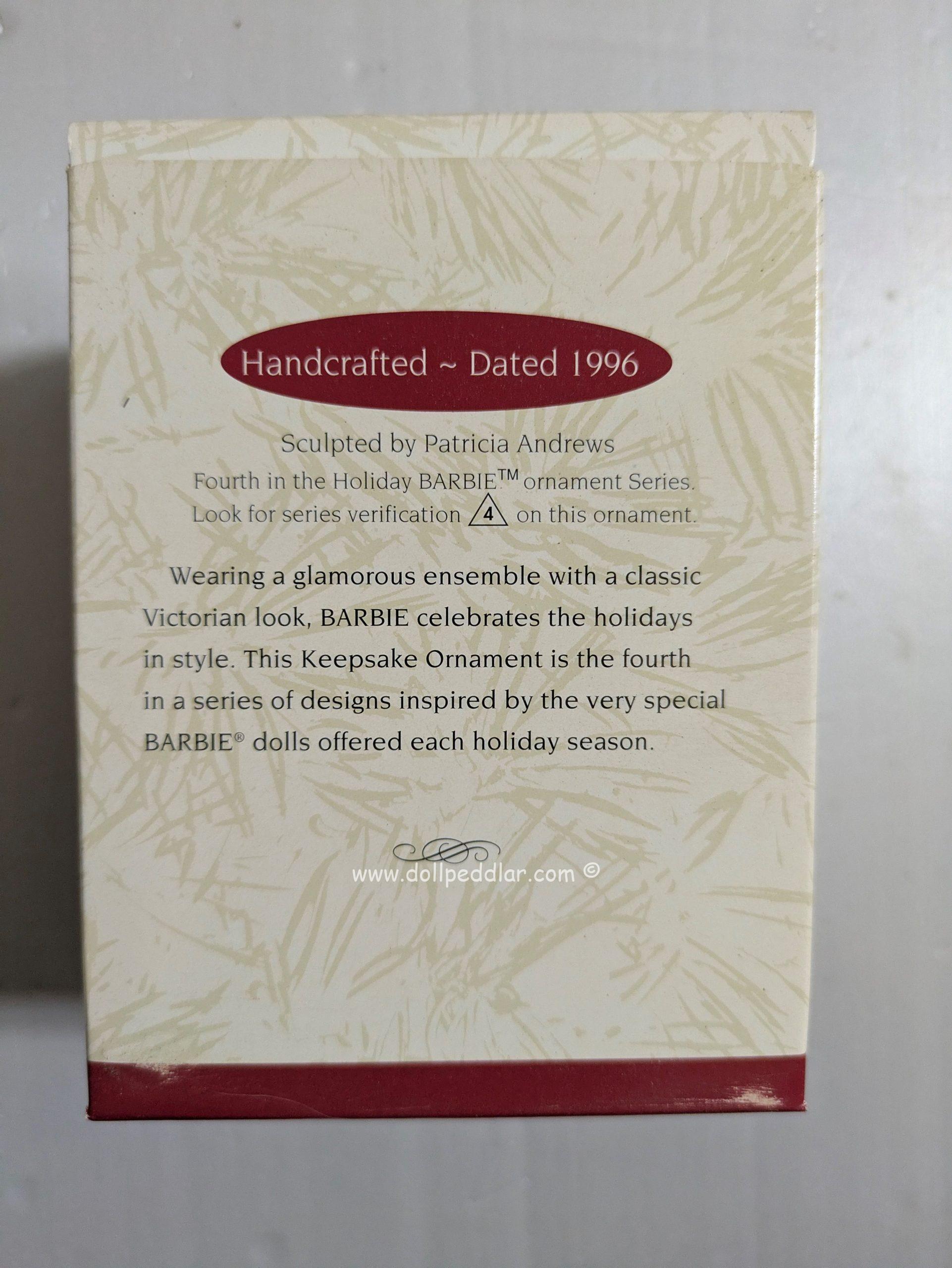 Hallmark Ornament Holiday Barbie 1996 NRFB - Image 3