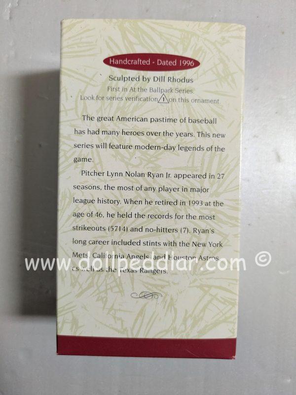 Hallmark Ornament Nolan Ryan MLB 1996 NRFB - Image 2
