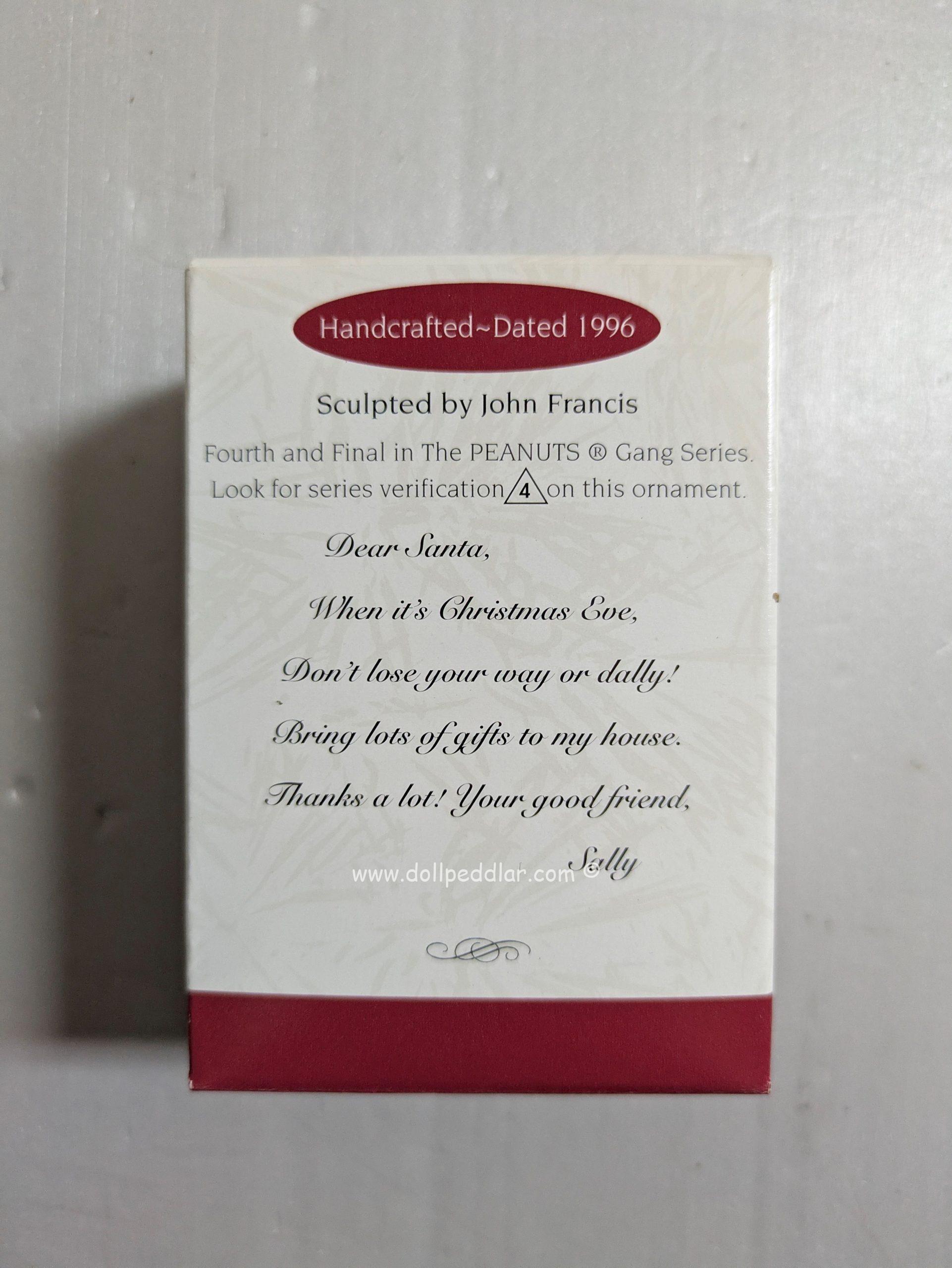 Hallmark Ornament Sally, The Peanuts Gang 1996 NRFB - Image 2