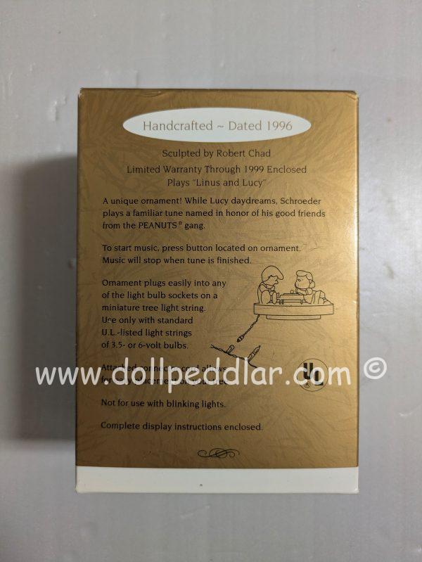 Hallmark Ornament Peanuts Schroeder and Lucy 1996 NRFB - Image 2