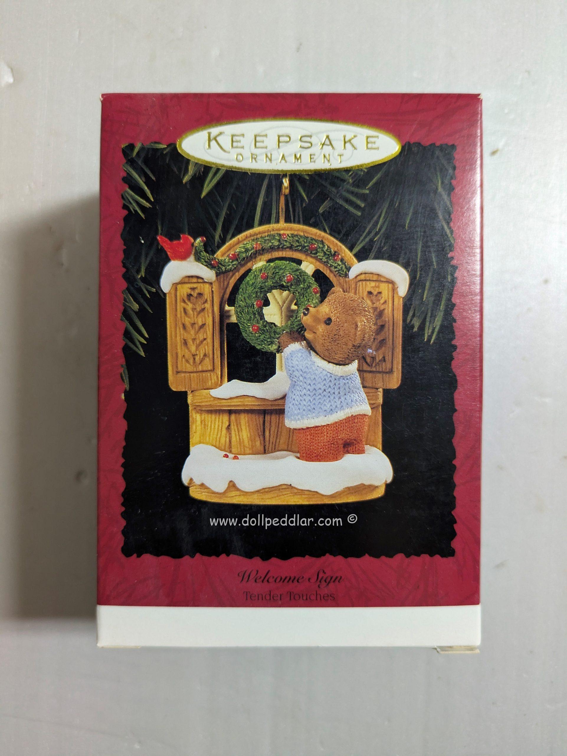Hallmark Ornament Welcome Sign, Tender Touches 1996 NRFB