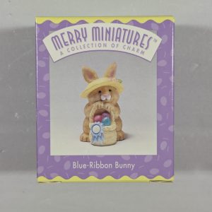 1996 Merry Miniatures Blue-Ribbon Bunny NRFB