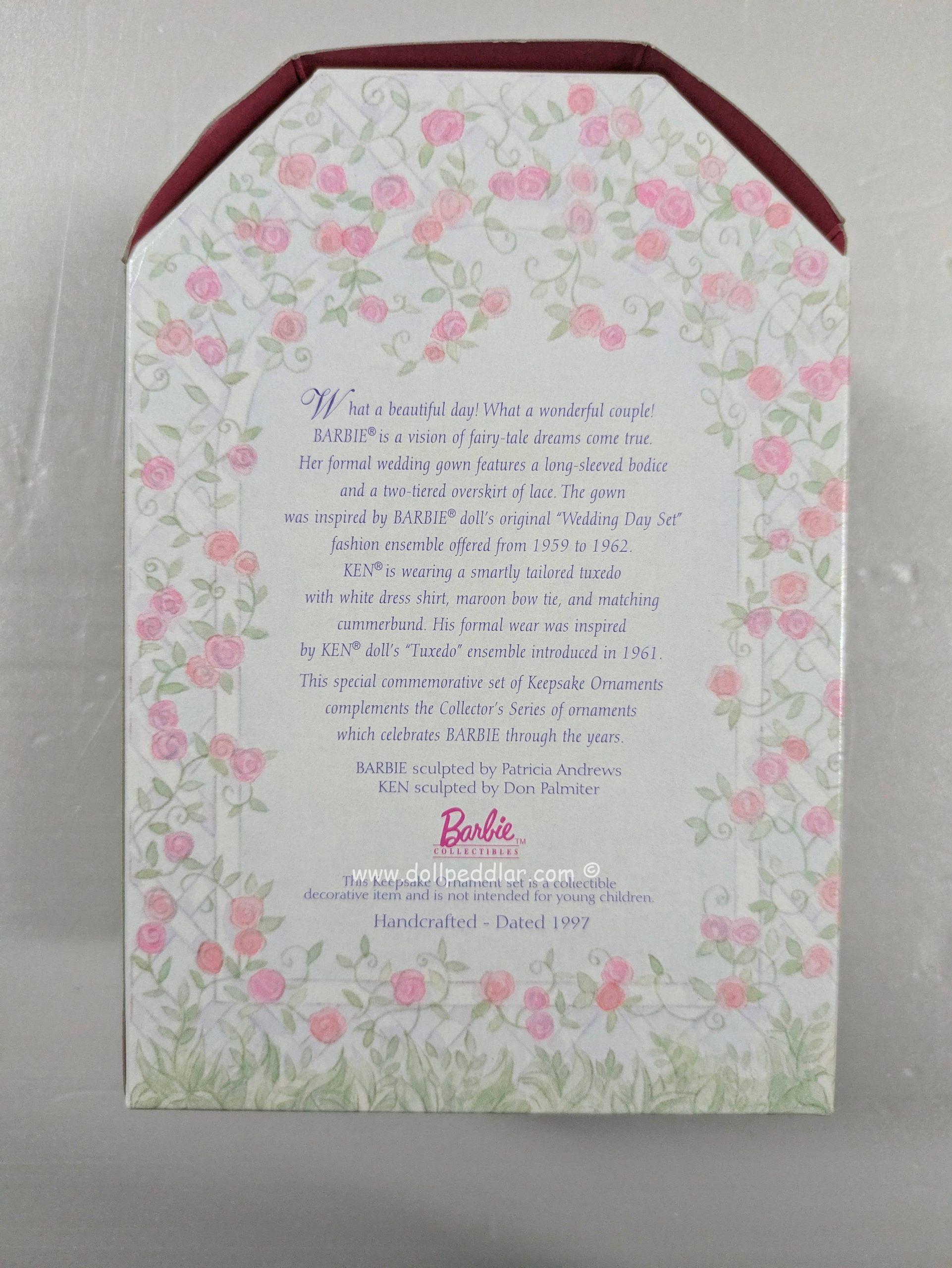 Hallmark Ornament Barbie and Ken Wedding Day 1997 NRFB - Image 2
