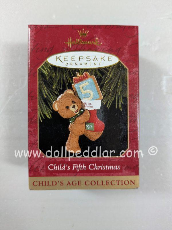 Hallmark Ornament Child's Fifth Christmas 1997 NRFB