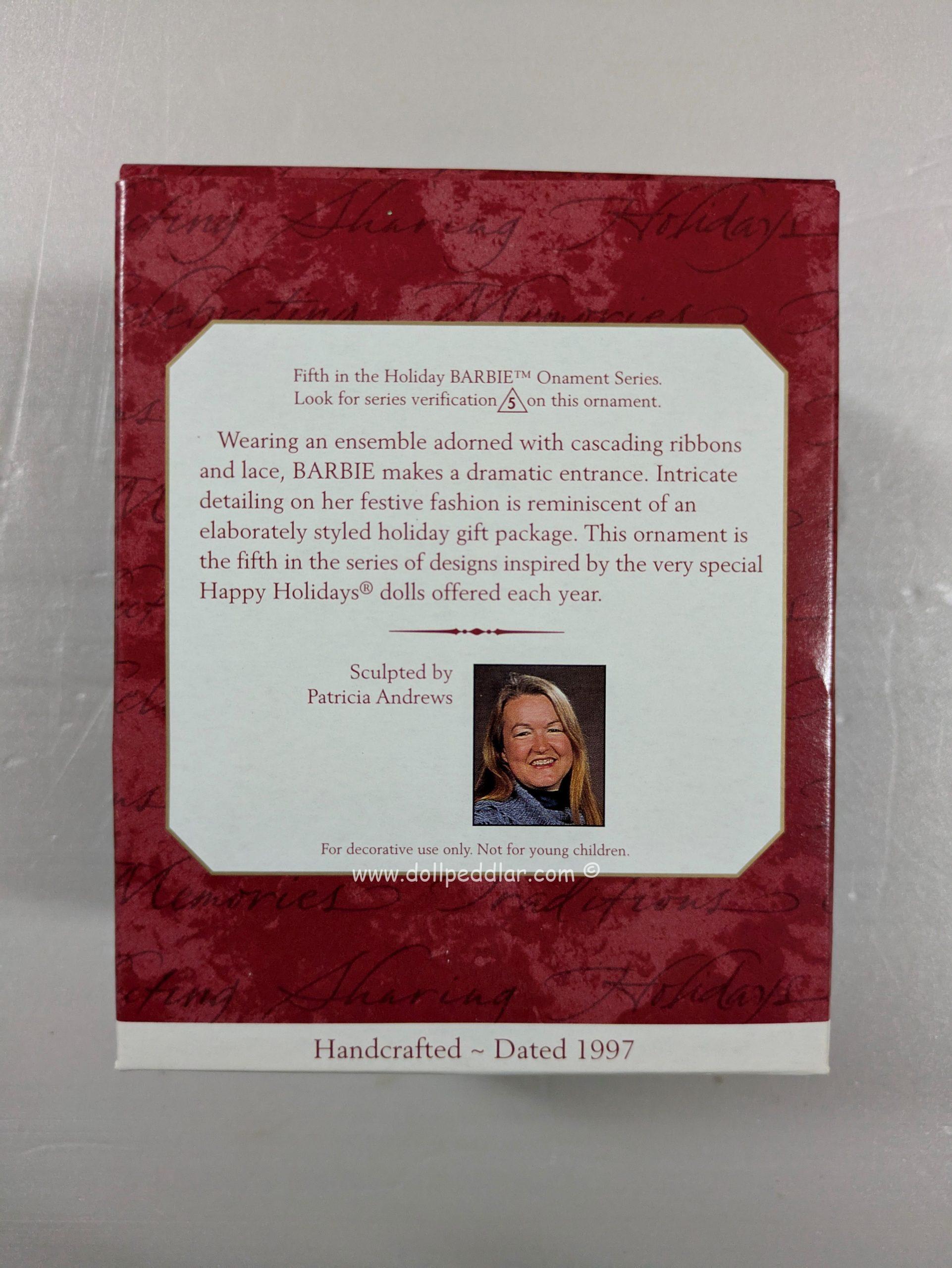 Hallmark Ornament Holiday Barbie 1997 NRFB - Image 3