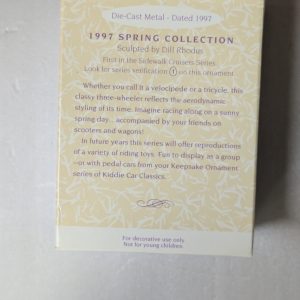 Hallmark Ornaments 1935 Steelcraft Streamline Velocipede by Murray 1997 NRFB