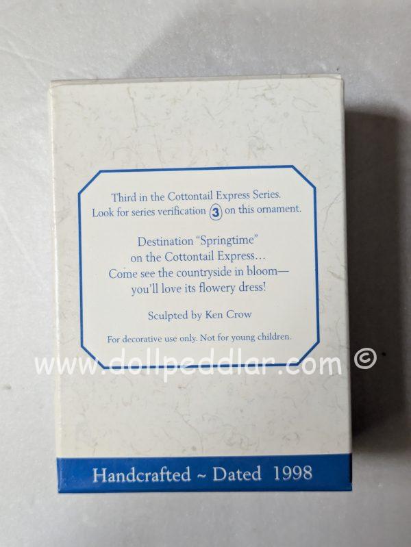 Hallmark Ornaments Passenger Car, 2nd in Cottontail Express Series 1998 NRFB - Image 2